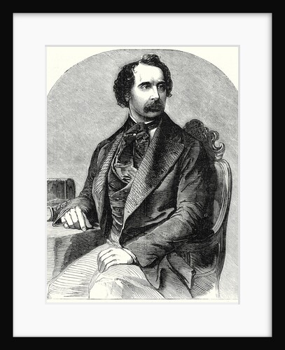 Charles Dickens from a Recent Daguerreotype, 1 December 1855 by Anonymous