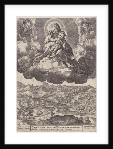 Mary with the Christ child in the clouds by Johannes Baptista Vrints I