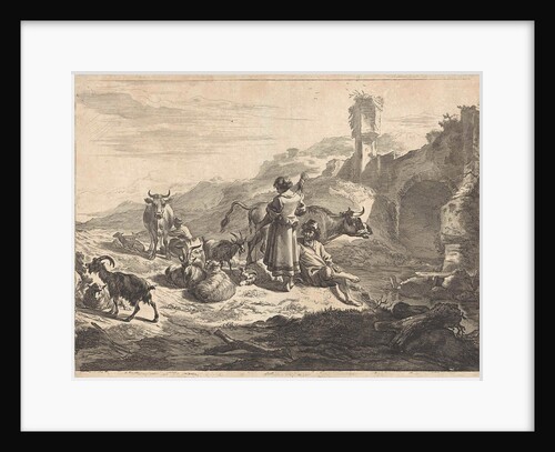 Standing spinster by Cornelis Visscher II