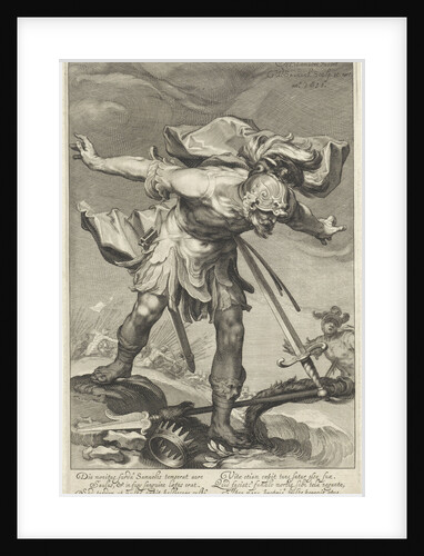 King Saul throws himself on his sword by Petrus Scriverius