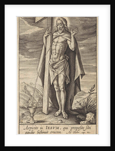 Blood of Christ flows into chalice by Hieronymus Wierix