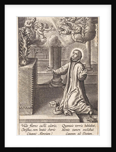 Aloysius Gonzaga kneeling before an altar by Anonymous