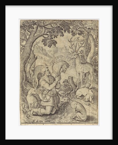 Conversion of H Hubertus by Hieronymus Wierix