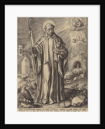 H Benedict of Nursia by Hieronymus Wierix