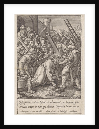 Carrying of the Cross by Hieronymus Wierix