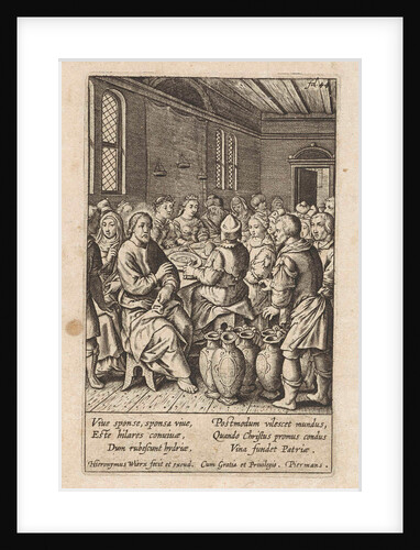 Wedding at Cana by Hieronymus Wierix