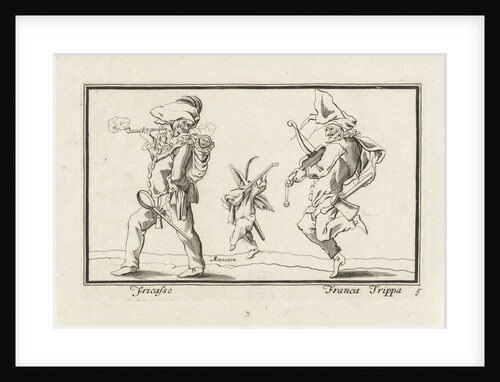 Fricasso, Mezzetino and Franca Trippa, Anthonie de Winter by Cornelis Danckerts II