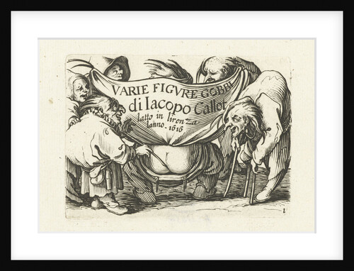 Title page for series 'Several dwarfs', 'Varie figure gobbi di Jacopo Callot' by Abraham Bosse
