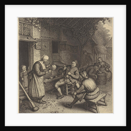 Farmers on the terrace before an inn, Germany by Leonard Schenk