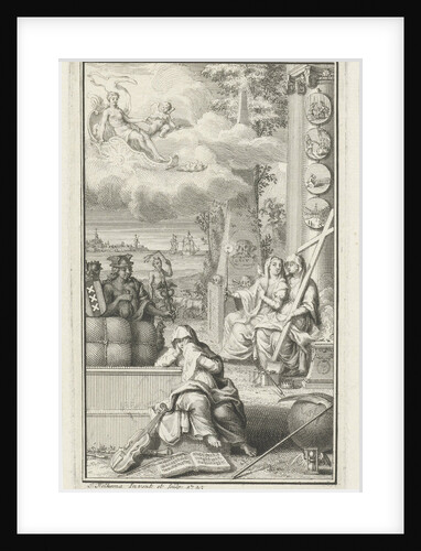 Allegorical figures in a tomb by Jacob Folkema