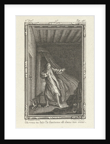 Frightened man in a bedroom by Jacob Folkema