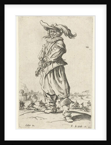 Horseman with plumed hat, seen from the front by Frederik de Wit