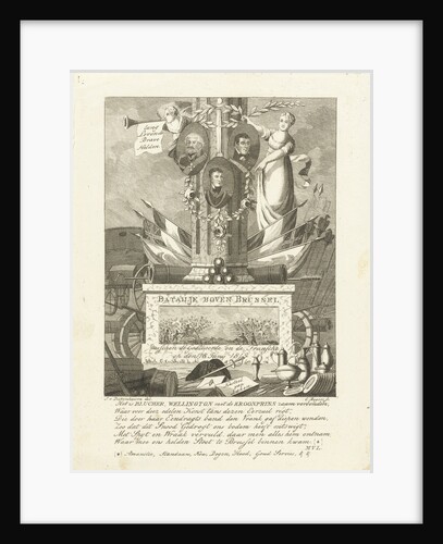 Commemorative column Battle of Waterloo by Monogrammist MVL