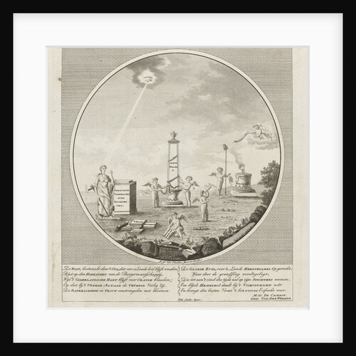 Allegory on the establishing of the Oprechte Vaderlandsche Societeiten in 1787 by Johannes François Jacobs de Agé