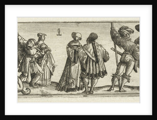 Frieze with men, women and soldiers by Monogrammist CB