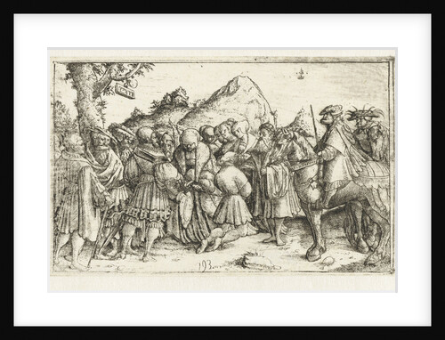 Liberation of a convict by Monogrammist CB with tree