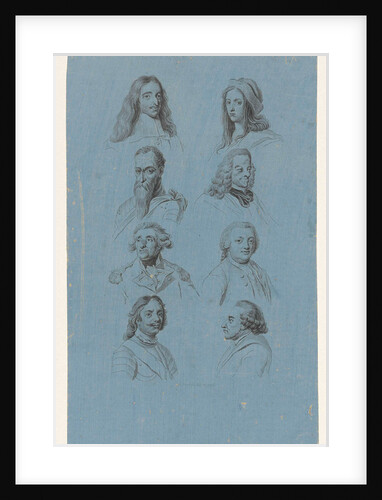 Portraits of Portraits of eight historical figures by Reinier Vinkeles