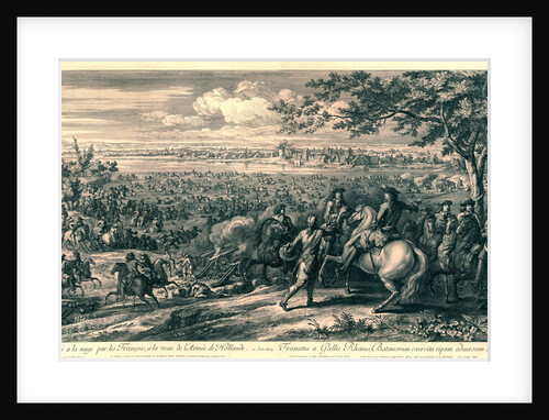 The French armies crossing the Rhine at Lobith by Adam Frans van der Meulen