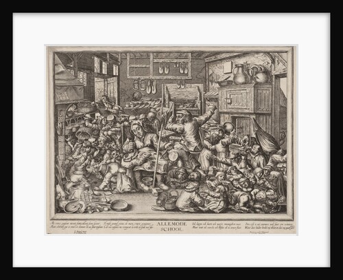 The Shoemaker and the spinster as schoolmasters by Frans van den Wijngaerde