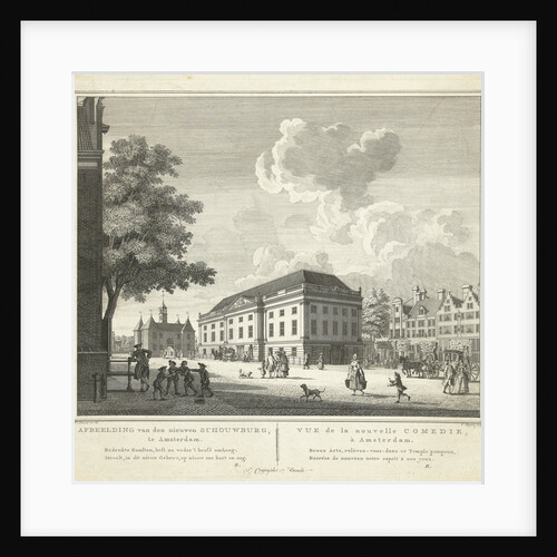 View of the square for the new theater, nieuwe Schouwburg in Amsterdam by Theodore Crajenschot