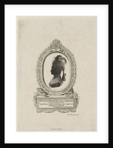 Silhouette Portrait of Louise, Princess of Orange-Nassau by Willem Coertse