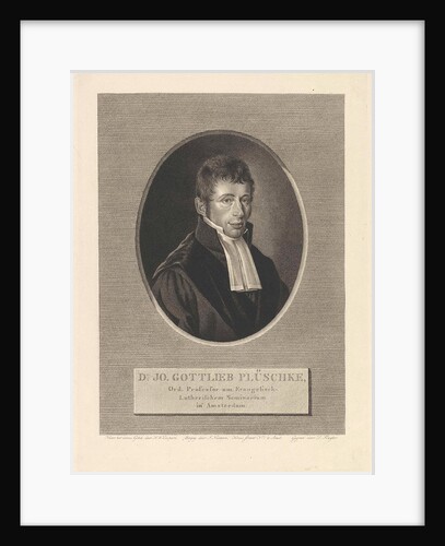 Portrait of Johann Gottlieb Plüschke by Jan F. Numan