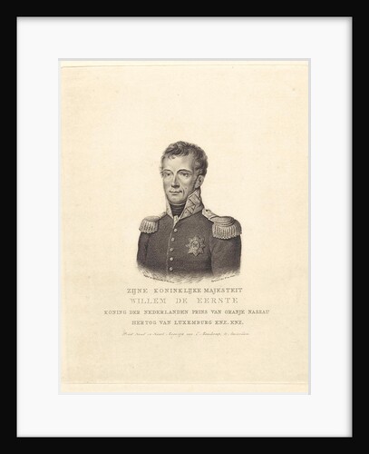 Portrait of Willem I Frederik, king of The Netherlands by Evert Maaskamp