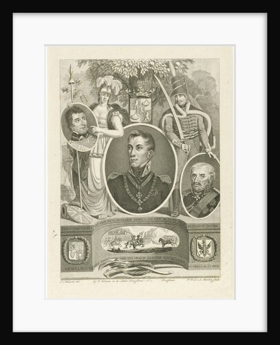 Portrait of Prince William Frederick George Lodewijk to commemorate the Battle of Waterloo, Belgium by Jan F. Numan