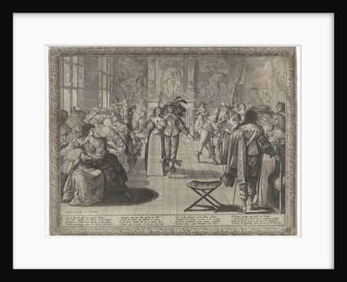 The Ball, Interior with elegant company by Cornelis Danckerts Abraham Bosse