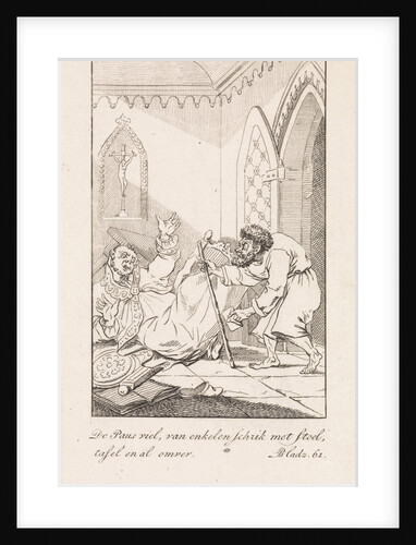 Falling cleric and a man with a letter by François Bohn