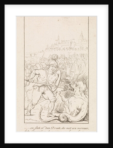 Man holds a dragon down by François Bohn