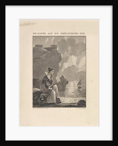 Woman looking out over the sea by Philippus Vellum