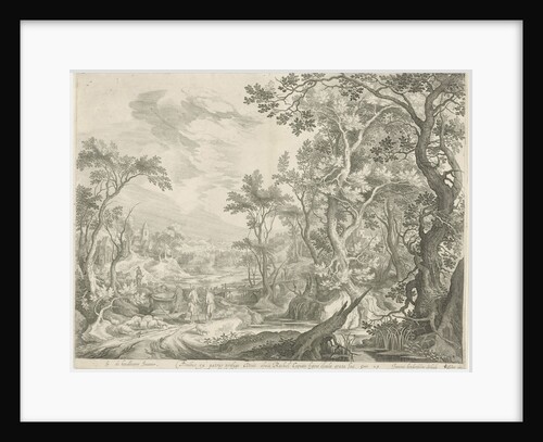 Jacob and the men of Haran at the well by Claes Jansz. Visscher II