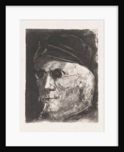 Face of a man with glasses by Frans Schikkinger