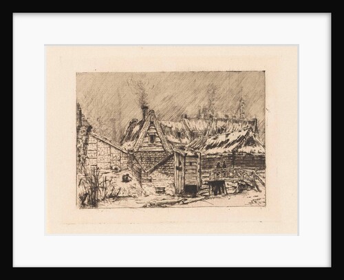 Houses with smoking chimneys in Amsterdam by French Schikkinger