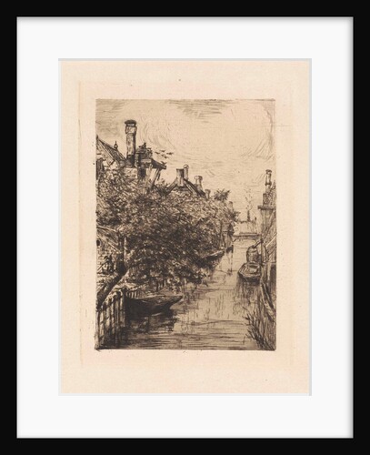 View of a canal in Amsterdam by Frans Schikkinger