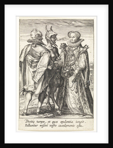 Marriage of wealth closed by the devil by Hendrick Goltzius