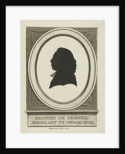 Silhouette portrait of Johannes the Fremery by George Kockers