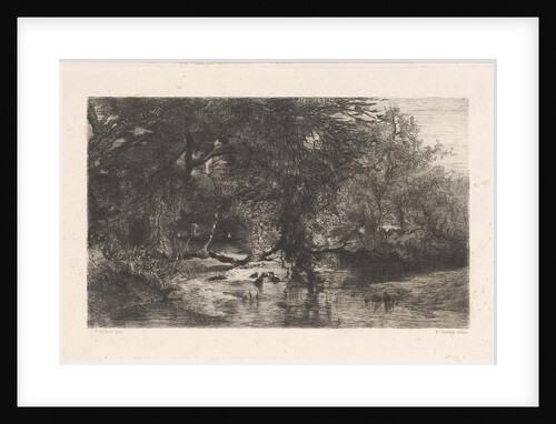 Trees along the water by Willem Steelink I