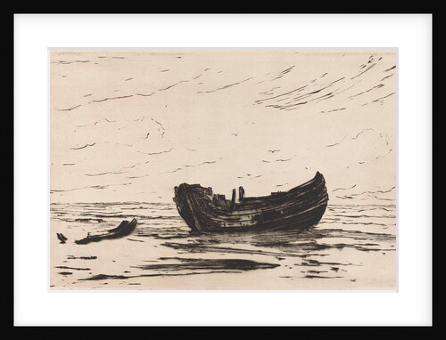 Wreck of a fishing boat by Carel Nicolaas Storm van 's-Gravesande