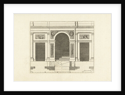 Wall Composition in the form of triumphal arch by Justus Danckerts
