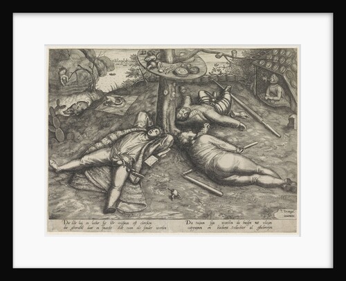 Luilekkerland, cockaigne by Pieter van der Heyden