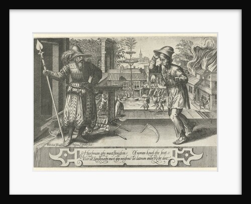 Soldier and the farmer by Harmen Jansz Muller