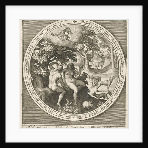Adam and Eve hide from God by Nicolaes de Bruyn