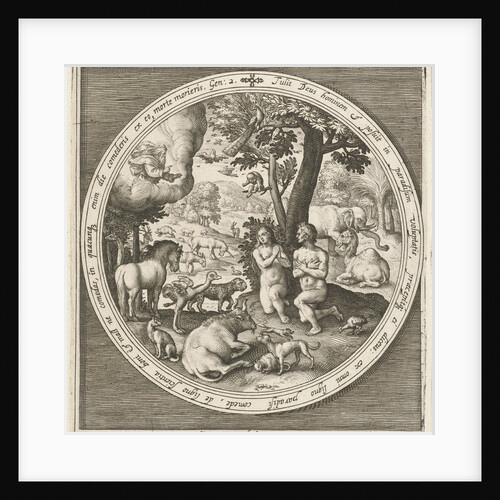 The seventh day of creation, Adam and Eve in paradise by Nicolaes de Bruyn