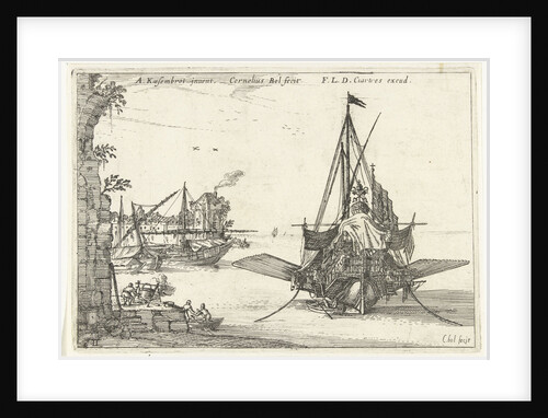 Galley is anchored in a bay by Francois Langlois