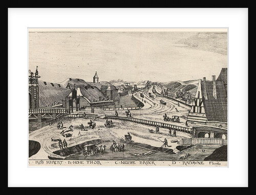 Views in and around the city of Danzig. Series of 14 numbered prints by Frederik de Wit