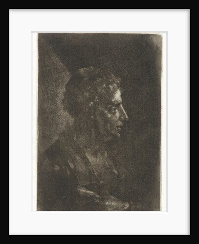 Bust of a man in profile by Justus van den Nijpoort