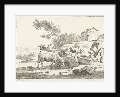 Shepherd with his flock by Jan Matthias Cok