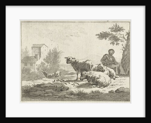 Shepherdess with flock by Jan Matthias Cok